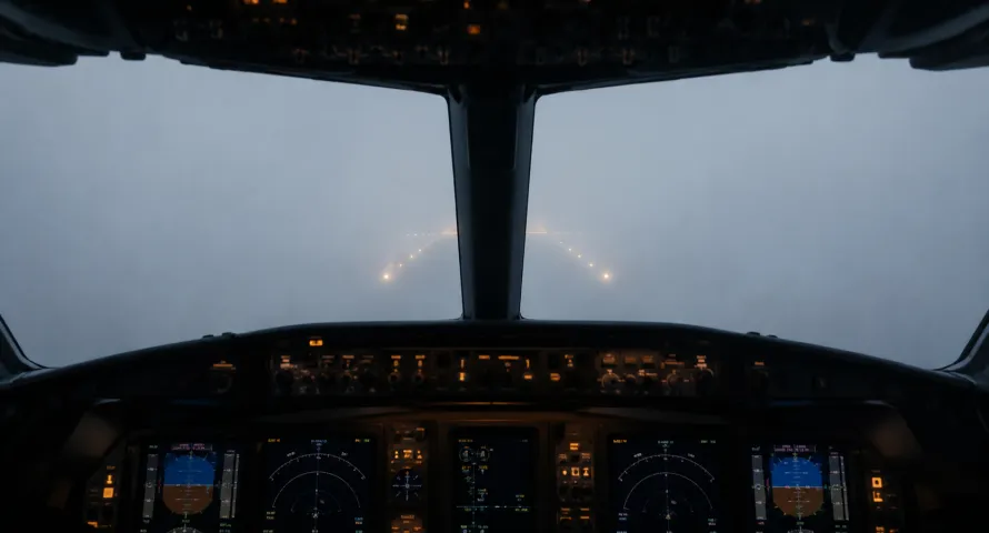 Landing in fog