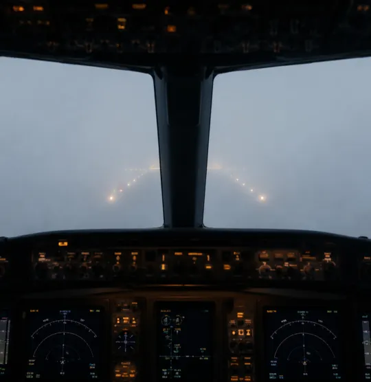 Landing in fog