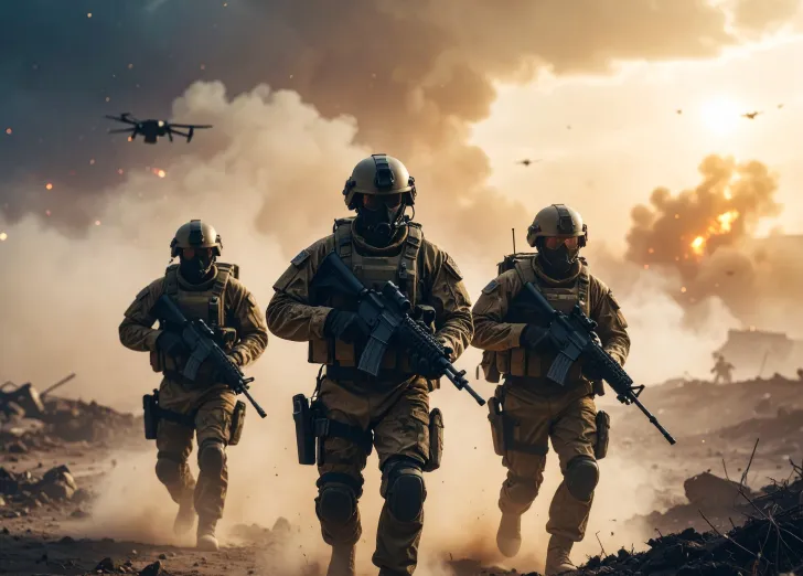 soldiers in the battlefield